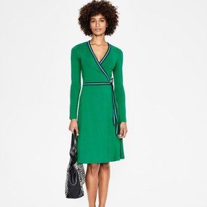 Boden Cara Jersey Wrap Dress in Forest 6P